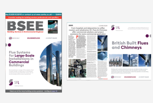 SFL featured on front cover of Building Services and Environmental Engineer (BSEE)