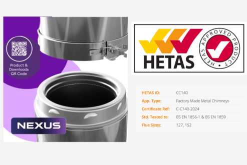 NEXUS® is now registered as a certified HETAS Approved Product.